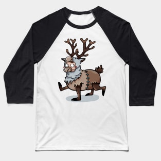 Furry Friends in a Cute Fluffy Reindeer Onesie Baseball T-Shirt